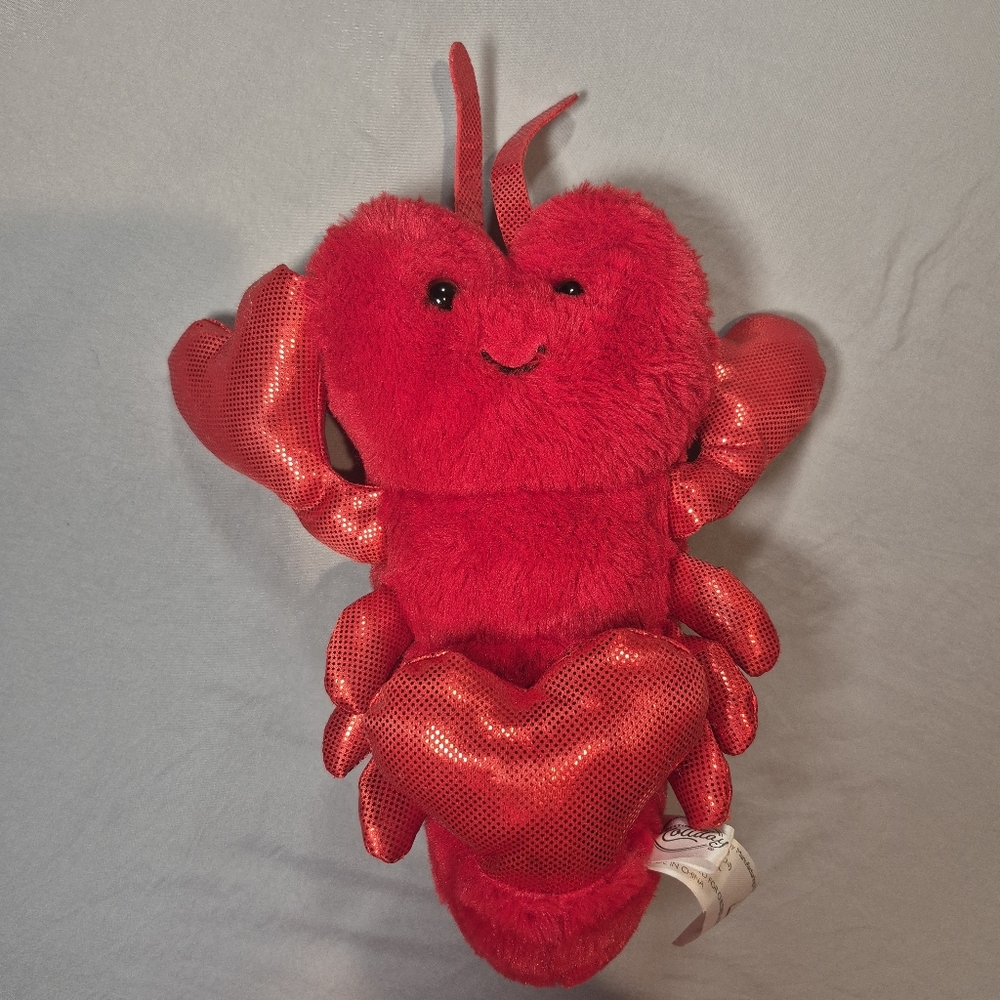 Red Plushy Lobster Toy Valentine Heart